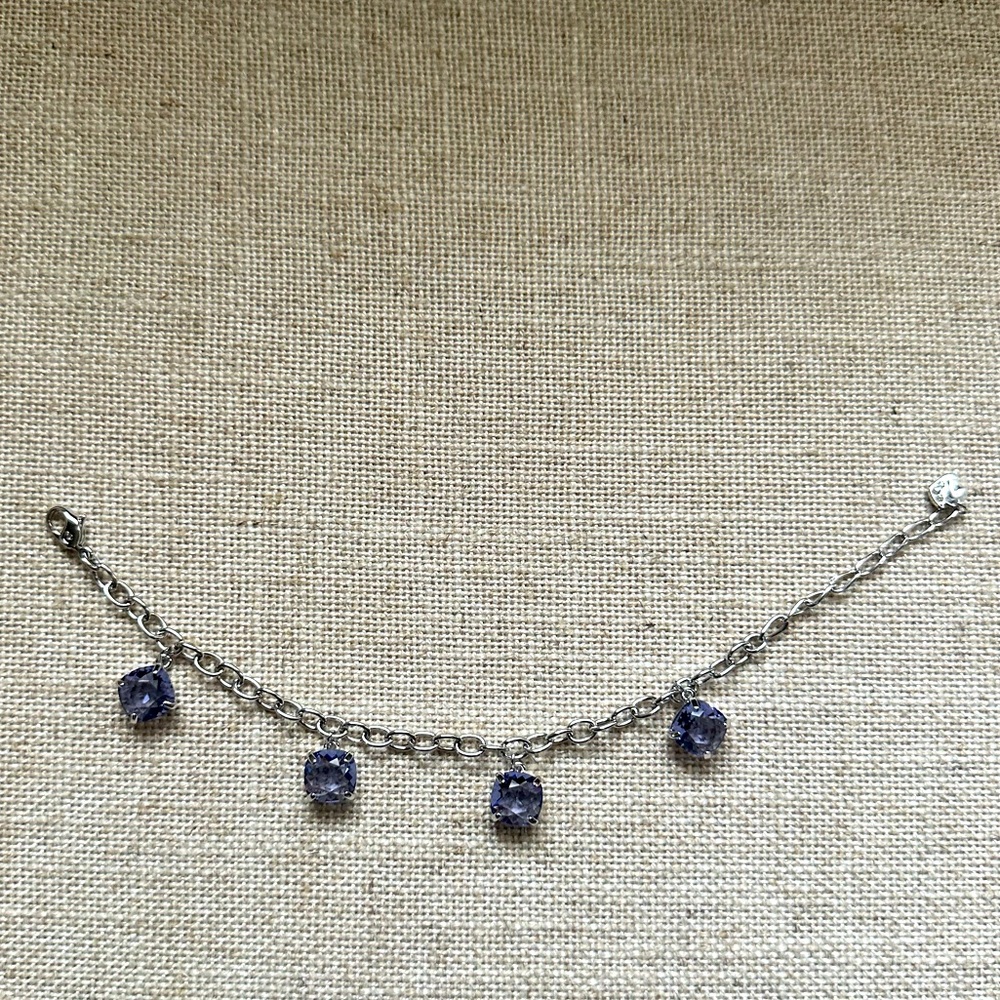 Swarovski light purple crystal charm bracelet BRAND NEW